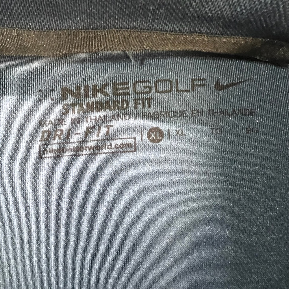 Nike Golf Polo Shirt Dry-fit  Standard Fit Size X-large Blue White Stripe Preppy - Picture 4 of 5
